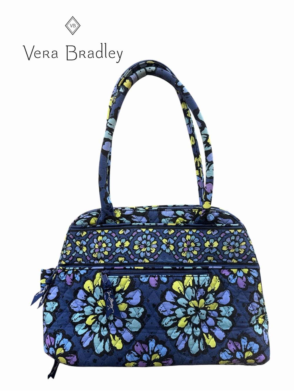 Vera Bradley Indigo Pop Bowler Bag‎